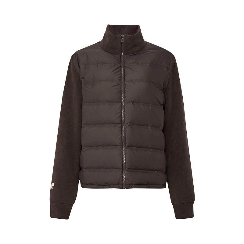 【自营】Petit Bari 软糯休闲摇粒绒拼接立领轻薄羽绒服