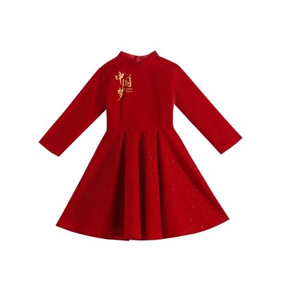 儿童大合唱男女童歌唱祖国表演服