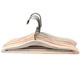 天然整料无漆老香樟木衣架原木色纯实木扁勾防滑横杆衣撑防虫蛀