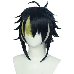 伽氏工坊 虚拟主播伊波雷cos假发彩虹社vtuber多色挑染反翘倒毛顶