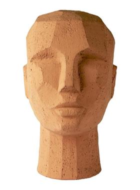 荷兰艺术品陶土头像装饰摆件抽象