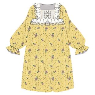bananagirl春秋季睡衣女士长袖碎花甜美可外穿棉质韩版家居服套裙