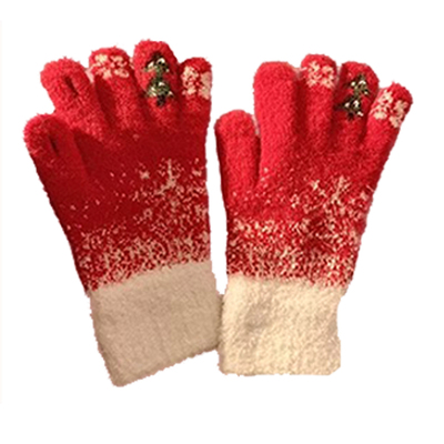 Auramoon氛围感圣诞露指触屏毛绒