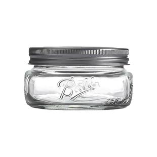 Ball Mason Jar美式梅森罐玻璃透明燕麦密封罐奶昔宽口果汁饮料杯