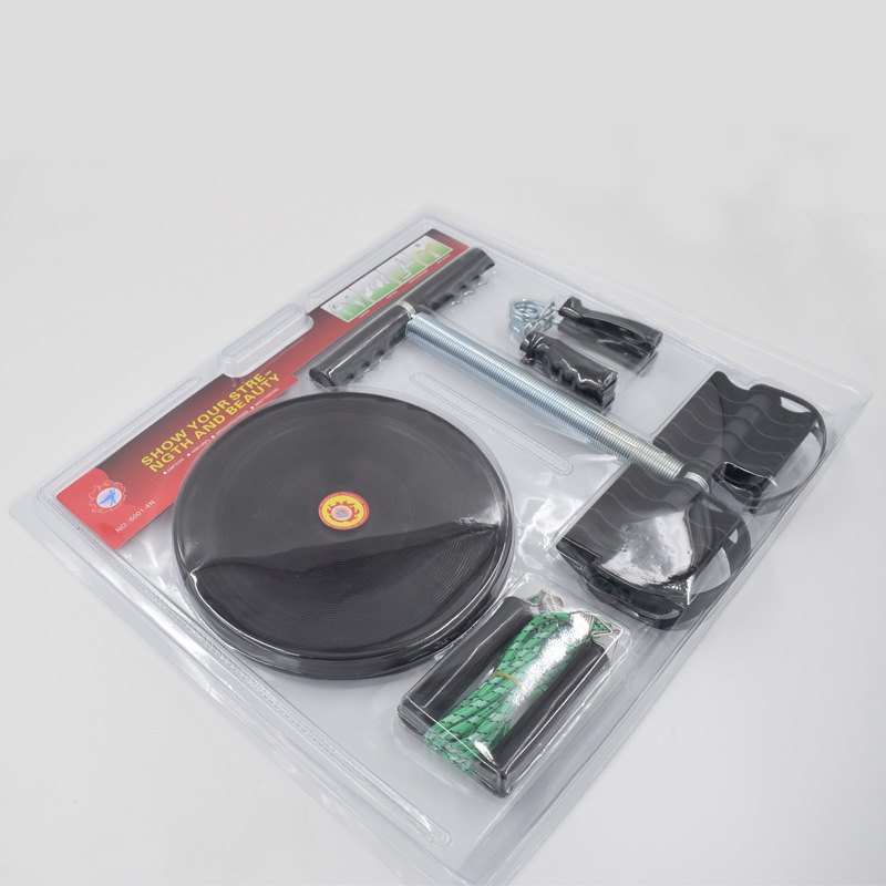 奥蕾四件套健身扭腰盘脚踏套装拉力器健身手臂家庭组合握力器跳绳