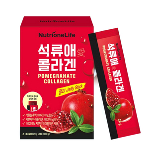 韩国直邮NutrioneLife全智贤 低分子鱼胶蛋白石榴果冻条美 容14支