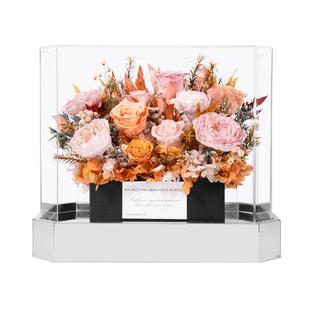 Joyflower金玉满堂永生花玫瑰真花束 新婚结婚礼物新年装饰摆件