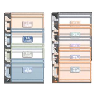 科目分类袋初中生专用分科文件袋手提拉链式双层大容量书袋高中生透明网纱试卷资料袋作业袋书本收纳袋学生