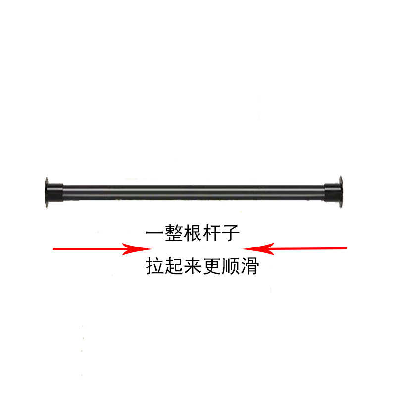 不锈钢加厚打孔金色窗帘杆罗马杆浴帘杆门帘杆晾衣杆两头装衣橱杆