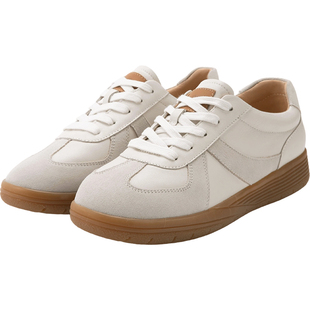 暇步士经典款德训鞋春夏款女鞋真皮休闲鞋百搭撞色板鞋平底阿甘鞋