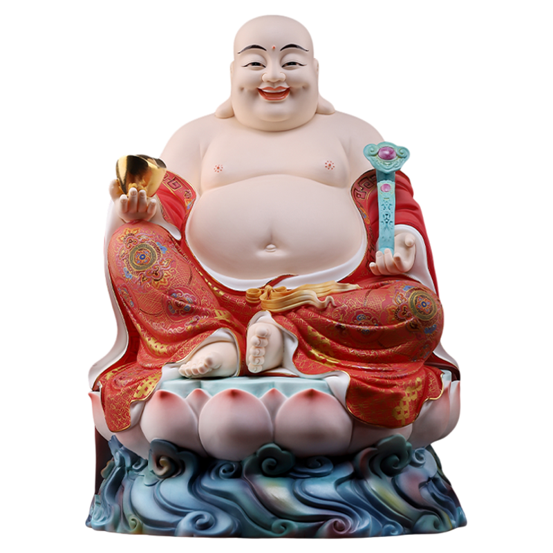 戴玉堂陶瓷招财弥勒家用客厅摆件