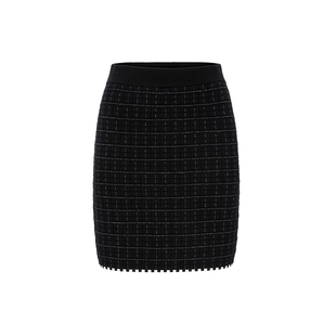 MARYLING玛俪琳秋季新品黑白方格针织半裙A1DGW05600