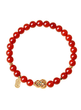 宫里上新天然红玛瑙手链