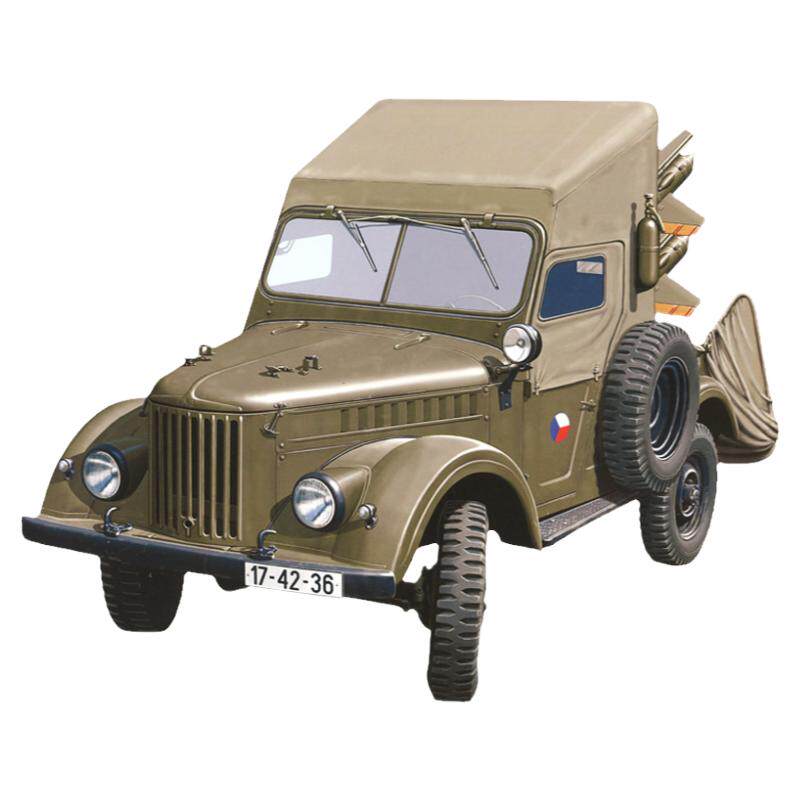 威骏拼装模型GAZ69反坦克车