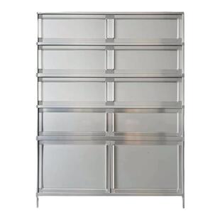 室内外对开门铝合金鞋柜小户型防锈防潮大容量家用不锈钢鞋架包邮