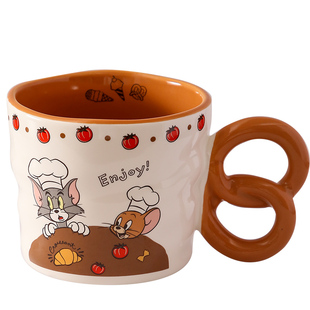 猫和老鼠联名陶瓷马克杯家用情侣喝水杯子办公室咖啡杯女生日礼物