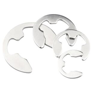 304不锈钢卡簧卡环e型卡簧挡圈开口卡扣M1.2M2.5M3M4M5M6M8M10M15