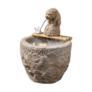 水缸造景摆件中式花园户外庭院别墅风水流水摆件循环水造景水景观