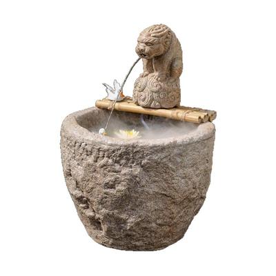 中式庭院养鱼池简约流水石盆摆件