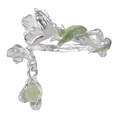 送君茉莉 原创925纯银戒指不掉色冷淡风小众高级感新中式指环女