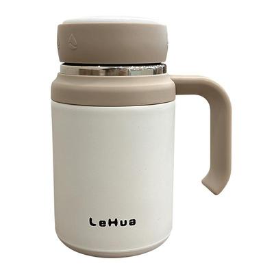 不锈钢马克杯带茶隔泡茶杯大容量