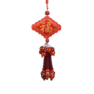 手工绣十字绣材料包钻石珠绣挂件平安福汽车内饰挂件送人汽车用品