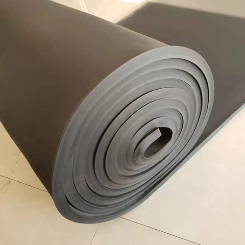 黑色背胶橡塑保温板高密度阻燃隔热阻燃b1板级防潮保温板像素海绵