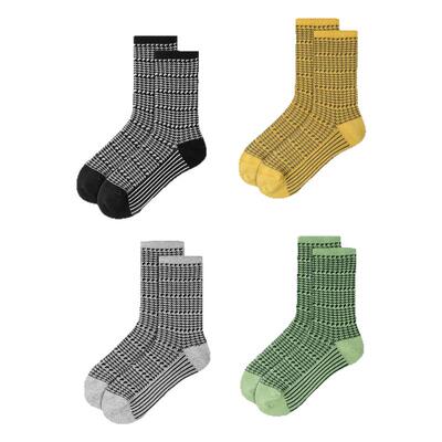 rzlzl袜子春秋冬女士提花中筒袜