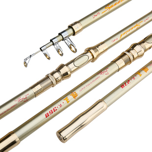 狼王投海杆套装碳素超硬海竿远投竿抛竿海钓竿锚杆金属渔轮组合