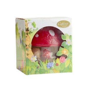 日本进口CAFFAREL口福莱小蘑菇牛奶巧克力进口儿童零食礼盒玻璃罐