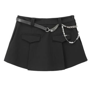 REVAN芮范设计师款甜酷学院风百褶短裙RM11501207