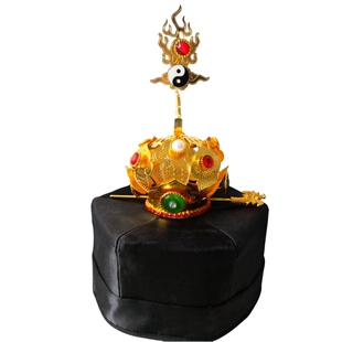 道家用品 道士帽庄子巾混元巾九梁巾 六角帽八卦帽 莲花冠 火焰冠