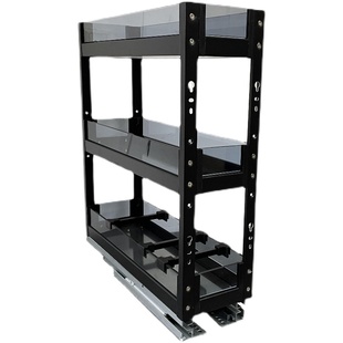 厨房橱柜拉篮窄柜调味篮调料置物架多层储物底轨铝合金转角150柜