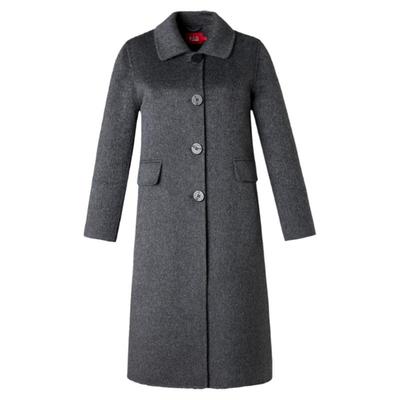 双面羊毛大衣女加肥大码毛呢外套