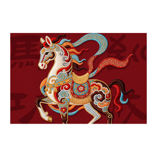 2026马年入户门地垫新款红色门垫高级防滑脚垫门口地毯可裁剪免洗