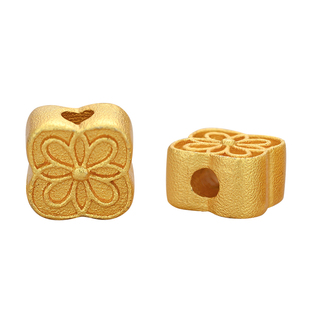 隔片配件18k金色diy珠子文玩手串仿沙金隔珠配饰水晶珍珠手链垫片