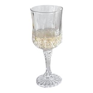 欧式复古浮雕手绘钻石高脚玻璃杯设计感高颜值红酒杯香槟杯甜酒杯