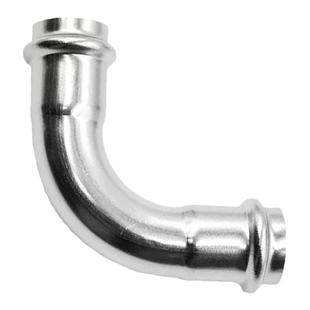 316L薄壁不锈钢卡压式管件90度弯头卡接直角弯自来水管双卡压接头