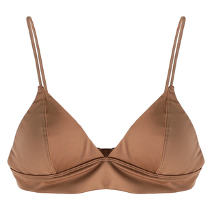 法式极简三角杯美背内衣女咖色性感细带文胸聚拢小胸白色胸罩黑色