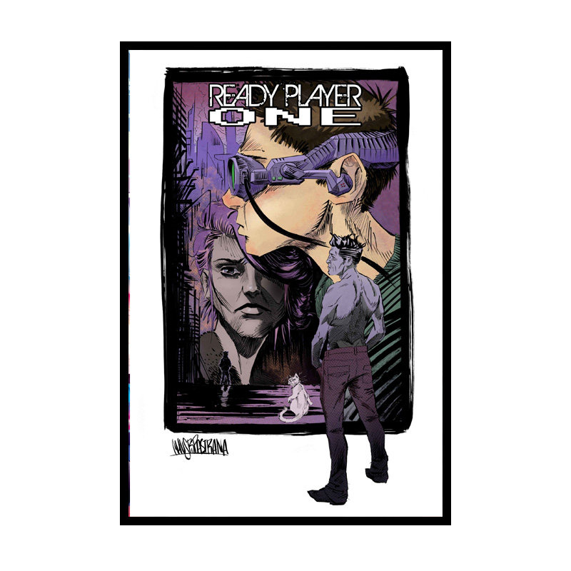 头号玩家斯皮尔伯格科幻电影海报 酒吧游戏网咖啡馆文艺装饰贴画