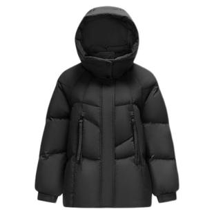 森马羽绒服女冬季中长款厚款80绒子宽松连帽质感简约百搭休闲外套