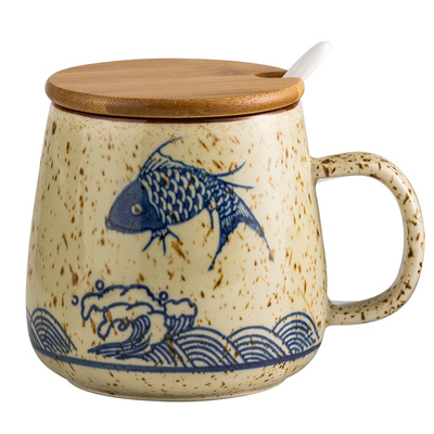 慕一琳日式陶瓷杯手绘杯子釉下彩