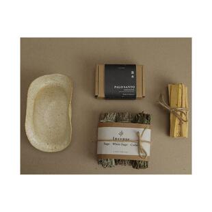 美国白鼠尾草净化秘鲁圣木雪松助眠定制圣诞香薰礼盒高级陶瓷套装