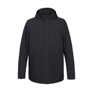 迪柯尼锦氨时尚连帽风衣秋冬新品男士舒适挺括商务通勤夹克棉服