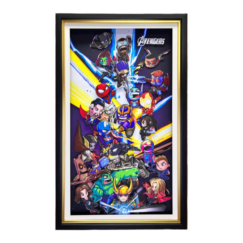 漫威立体画3D挂画装饰画布景壁画