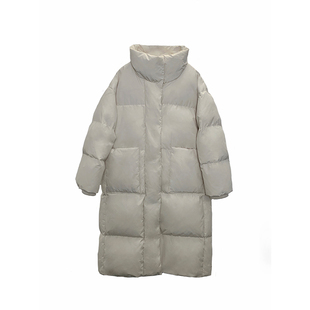 一只西由XIYO国标90白鸭绒立领羽绒服女冬季韩版小个子长款外套