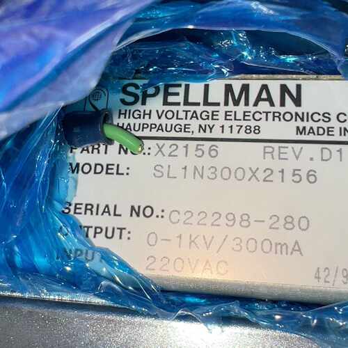 【询价】SPELLMAN高压电源SL1N300X2156适用