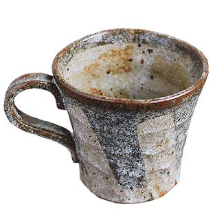 日本原装进口 新款美浓烧手工复古大容量拉花咖啡杯 日式水杯小勺