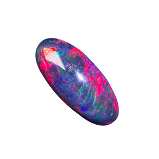 黑欧泊裸石戒面 蛋面椭圆宝石非欧蓝粉色 可定制戒指吊坠耳钉