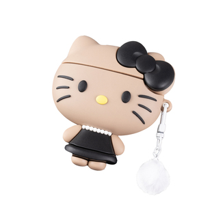 适用airpods4保护套黑皮hellokitty耳机保护壳airpodspro3三代苹果蓝牙无线airpodspro2盒软壳airpod四代KT猫